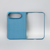 Étui pliable JOYPORODO V-K01 avec cadre avant creux, charnière à ouverture gauche, dos en fibre d'aramide, magnétique pour iPhone Duo