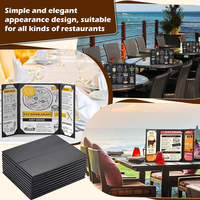 Kustom penutup Menu kayu & kertas tahan air lipat 8.5x11 inci Restoran Menu hitam buku daftar anggur minuman Cafe Bar Hotel
