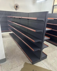 Factory Price YuanHong Multi-Layer Steel Epoxy Powder Coated Supermarket Gondola Shelves Double-<b>Sided</b> L-Shaped Adjustable Height - Product Image 1