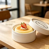 Tube en papier de qualité alimentaire de luxe en gros avec logo personnalisé, cylindre résistant à la chaleur pour thé, gâteaux, biscuits et cheesecake basque