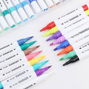 48 Colors Bullet Tip Acrylic Art Markers Dual Tip Painting <b>Pen</b> Set with Plastic Box for Drawing & Sketching - Product Image 6