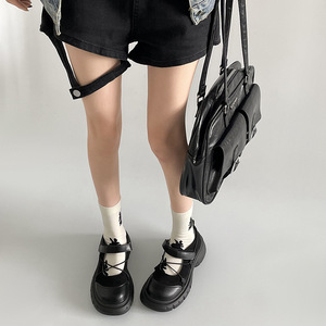 Nouvelles Chaussures Élégantes Rétro Style Ballet pour Femme, Été, à Fermeture Velcro, Bout Peu Profond, avec Talon Épais Rehaussant et Léger - Product Image 2