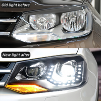 Phares LED pour Touareg 2011-2015 avec DRL, option HID, Angel Eye, faisceau Bi-Xénon, 36W, accessoires de style automobile