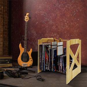 Stockage de disques vinyles en bois de grande capacité Offre Spéciale 100 + LP Inyl Storage Rack Solution de stockage haute capacité - Product Image 5