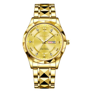 Montre pour homme avec date luminescente, quartz, étanche et bracelet en acier inoxydable. - Product Image 6