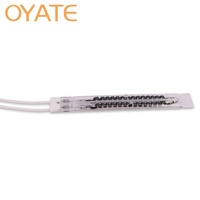 Lampe chauffante infrarouge à quartz en fibre de carbone à double hélice 230V 2000W, idéale pour les tunnels de séchage du bois et les fours de cuisson de peinture.