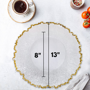 Assiette de Présentation en Céramique 13 Pouces Or Rose Personnalisable pour Mariage et Fêtes Réutilisable Lavable au <span class=keywords><strong>Lave</strong></span>-<span class=keywords><strong>Vaisselle</strong></span> Non Toxique Vente en Gros Élégante et Abordable - Product Image 5