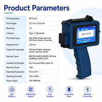 Printer Kartu Barcode Manual Genggam Baru, Pistol Inkjet Portabel Bertenaga Baterai, Penggunaan Industri Kecil