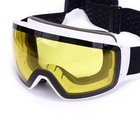 SNOWLEDGE Lunettes de ski à lentilles magnétiques unisexes UV400, monture en TPU coupe-vent, bande élastique, lunettes de sport pour snowboard