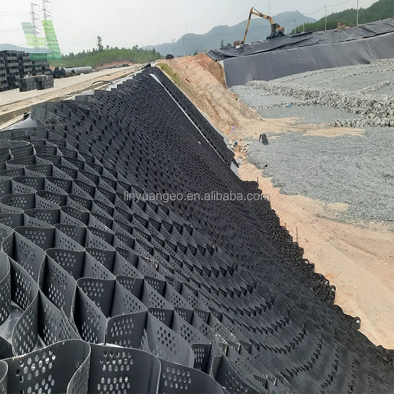 HDPE Plastic Geocell Honeycomb Gravel Grid Geocell For Driveway
