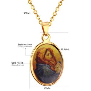 Collar con Colgante de Amistad Personalizado OEM con Foto de Chica, Chapado en Oro, de Guangzhou Xijiao Building - Product Image 2