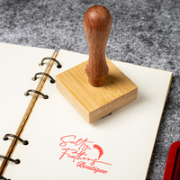 Sello de Madera Personalizado con Logotipo, Sello de Bambú Hecho a Mano, Sello de Goma para Empaquetado Empresarial, Regalos de Boda y Marca