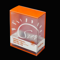 Boîte d'emballage cosmétique moderne de luxe en plastique PET recyclé écologique avec logo personnalisé, étui pliable pour gel, vente en gros