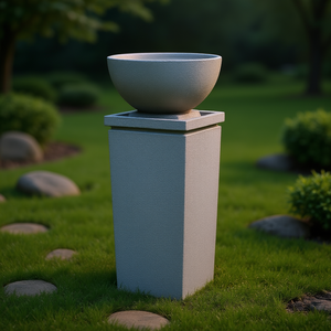 Fontaine d'eau zen en polyrésine grise, 35,5 pouces, pour jardin extérieur, élément relaxant de style japonais - Product Image 2