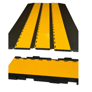 Cable Cover 40mm Modular Wire Channel Cable Protector Heavy Duty Removable Road Security Event Rubber Speed Bump - Product Image 4