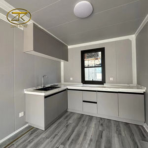 豪华便携式厕所中国大20英尺工业预制别墅小房子，带阳台和客厅 - Product Image 3