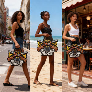 Batı Punk Tarzı Çapraz Silahlar Desenli Kalp Görüntülü Pencereli Ita Çantası, Rozet Koleksiyoncuları İçin Alternatif Moda El Çantası Toptan Satış - Product Image 3