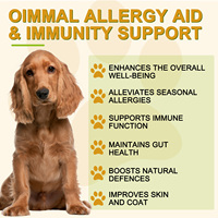 Complément alimentaire OIMMAL Tables Private Labels pour chiens souffrant d'allergies : Vitamines, Curcuma, Vinaigre de cidre de pomme et Huile de poisson Oméga-3