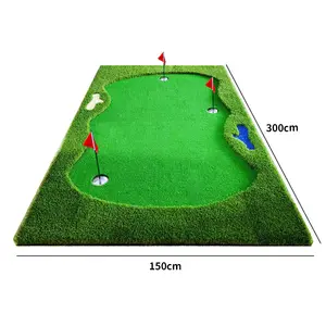 定制高尔夫推杆绿色迷你高尔夫人造草推杆绿色垫子练习