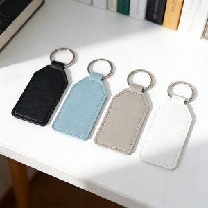 Hot Selling Hotel/Motel Room <b>Key</b> <b>Ring</b> Rectangle Real Leather <b>Key</b> <b>Ring</b> Holder With Customized Logo - Product Image 5