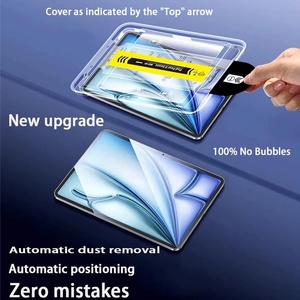 Protection d'écran HD en verre trempé avec plateau d'installation, installation facile sans bulles pour iPad Pro 13, Air 11, 10e génération, 10.9, 11, 9.7 pouces - Product Image 3