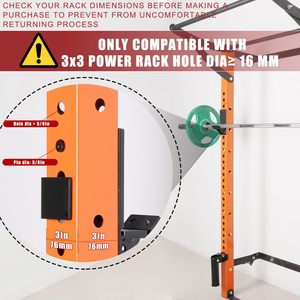 Yx Fitness Steel 2x2 Inch Rack <b>J</b>-<b>hooks</b> Heavy Duty Holder with Uhmv Pads 1000 Lb Capacity - Product Image 6