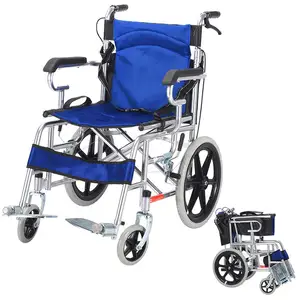 Fabrik Hochwertiger Stahl Rollstuhl bedruckter Rahmen Homecare Stuhl Rollstuhl manueller Edelstahl Rollstuhl