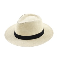 Chapeau Fedora en paille Panama à large bord SOLPOP pour homme, idéal pour l'été et la plage, avec option de ruban personnalisé, taille adulte 56-58CM