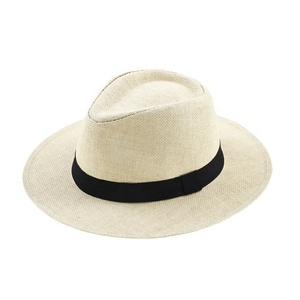 Chapeau Fedora en paille Panama à large bord SOLPOP pour homme, idéal pour l'été et la plage, avec option de ruban personnalisé, taille adulte 56-58CM - Product Image 6