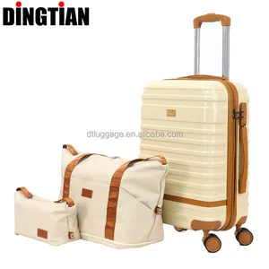 20 "24" 28 "多尺寸行李箱，带全色匹配配件旅行行李箱套ABS + PC手推车旅行包
