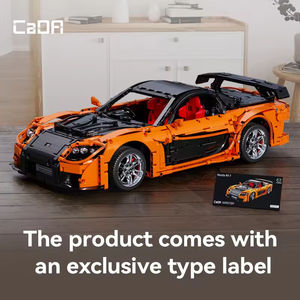 Cada C61502 1:8 Modèle de Voiture de Course Artemy Zotov Mazda <span class=keywords><strong>RX</strong></span>-7 RC, Blocs de Construction de Voiture de Sport Urbaine avec Moteur - Product Image 5