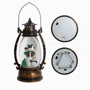 Newish Coal Christmas Schnee dekoration Lichter Glitter Water Spinning LED Laternen Batterie betriebenes Lampen licht