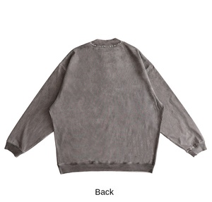 <span class=keywords><strong>Sudadera</strong></span> de Cuello Redondo Personalizable de 425 Gramos, Estilo Vintage para Hombre, de Algodón Grueso, Sólida, Transpirable, para Otoño - Product Image 2