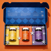Boîtes d'emballage personnalisées en matériaux recyclés avec logo, gaufrage et revêtement UV pour gommes vitaminées, protéines naturelles et pilules de vitamines saines