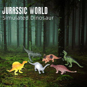 Ensemble de jouets dinosaures en PVC avec figurines T-Rex, Brachiosaurus, Stegosaurus, arbres, clôtures, jeu d'imitation, cadeau éducatif pour enfants - Product Image 3