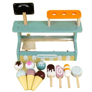 Juego de cocina de simulación, bandeja de helado Montessori, juego de simulación, juguete de madera, cono de helado, <span class=keywords><strong>juguetes</strong></span> de comida <span class=keywords><strong>para</strong></span> niños, educativo preescolar - Product Image 5