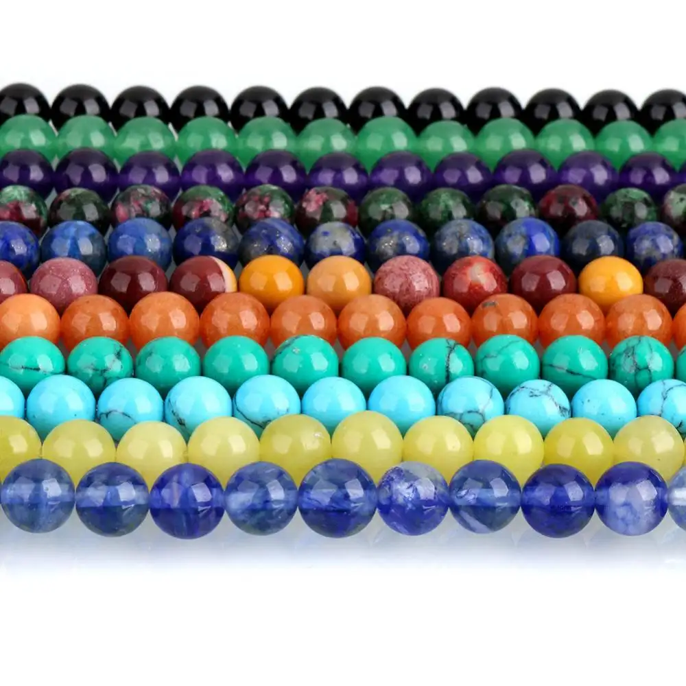 bracelets beads Mixed Gemstone stone beads 8mm Round for jewelry Hole: 1mm 47PCs/Strand 522823