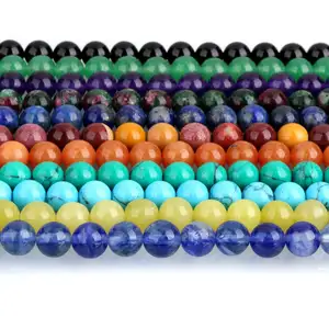 bracelets beads Mixed Gemstone stone beads 8mm Round for jewelry Hole: 1mm 47PCs/Strand 522823