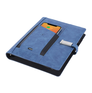 <span class=keywords><strong>Rechargeable</strong></span> en <span class=keywords><strong>cuir</strong></span> A3 Notebook Mobile Power Notepad avec U Disk Chargement sans fil Livre à feuilles mobiles Cadeau de réunion d'affaires - Product Image 6