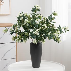 Flores de Nieve Artificiales Meng Jie, Arreglo Floral de Seda Blanca y Morada, Decoración para Bodas y Hogar - Product Image 4