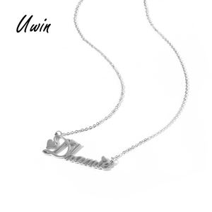 שרשרת אווין אופנתי שרשרת עם שם מותאם אישית צלחת שם אישית אישית זהב 18k pvd מצופה שם נירוסטה שרשרת תכשיטים - Product Image 1