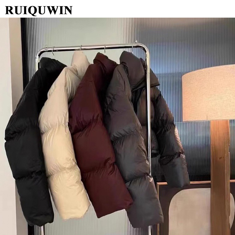 RUIQUWIN, venta al por mayor, ropa de invierno para mujer, moda para mantener el calor, abrigo de algodón, abrigo corto de invierno para niñas, chaquetas de algodón para mujer