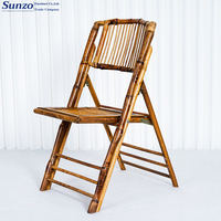 Chaises d'événement de mariage en gros Chaises pliantes en bambou pour les événements Fête de mariage