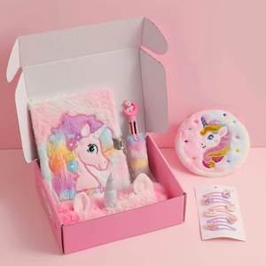 Girls Birthday Gift Cute Stationery Fluffy Secret Notebook Kits <b>Journal</b> Diary for Girls With Lock and Keys - Product Image 2
