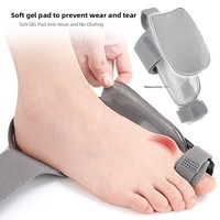 Attelle d'orteil réglable en PP pour hallux valgus, usage jour et nuit, taille unique, avec sangle de réglage à bouton, protection et séparateur d'orteils