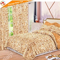 Vente en gros de drap de lit ensemble de rideaux rideaux et draps de lit 6/8/10 pièces microfibre housse de couette roi draps de lit ensemble de literie