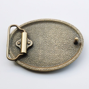 Nueva Hebilla Ovalada de Vaquero Occidental con Diseño <span class=keywords><strong>Mexicano</strong></span> de Ciervo en Latón <span class=keywords><strong>Antiguo</strong></span> y Plata, con Grabado 3D de Animal, para Cinturón de Cuero - Product Image 2