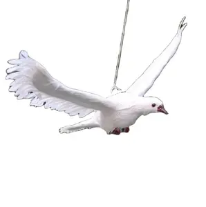 Personalized Standing Artificial White Doves Decoration