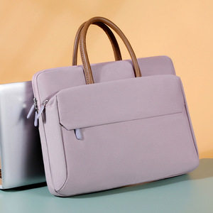 Waterproof Ladies Laptop <b>Bag</b> Casual Fashion Business Briefcase Solid Color Zipper Closure Laptop Handbag RTS Bulk Mixed Order - Product Image 2