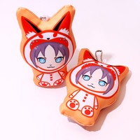 Pas cher Anime Dakimakura Mini Strap Spherical Type Custom Printing 3d Pillow Keychain